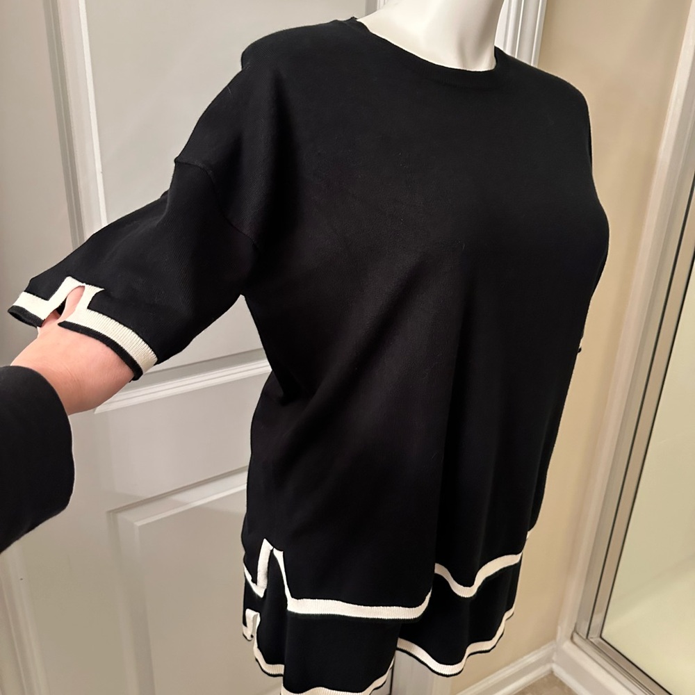 Ekouaer Lounge set. Women’s two piece set. Size XL. Black and white. Lounge set. - Picture 6 of 10